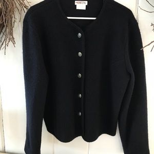 Talbots Wool Cardigan Navy Jacket